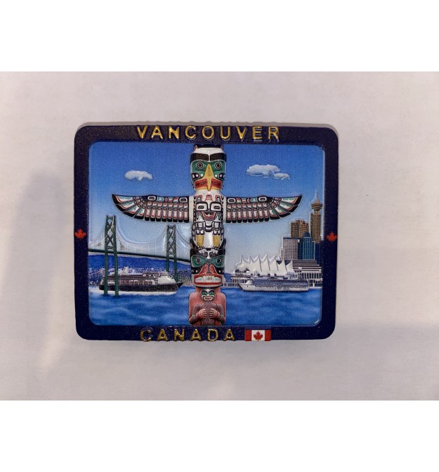 3D Polyresin Magnet  Vancouver Totem Pole 